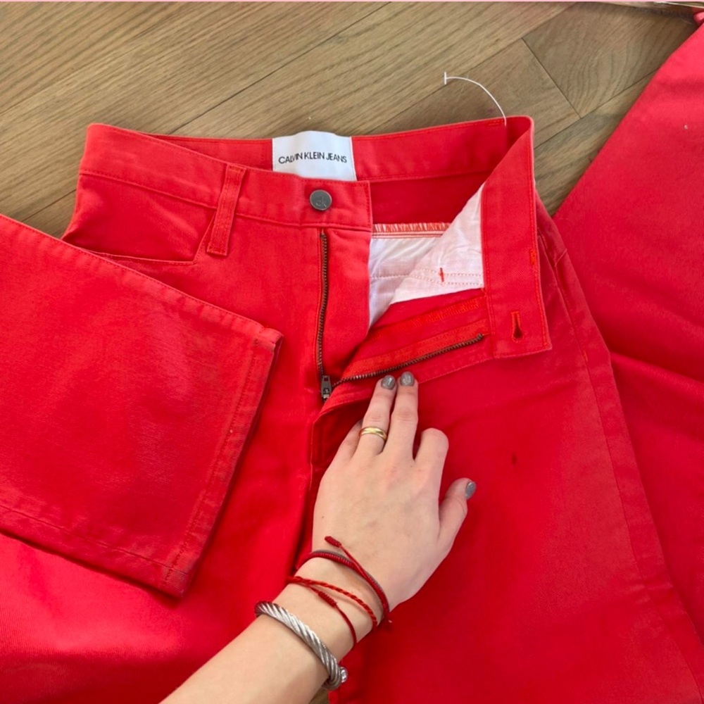 Calvin klein red jeans new